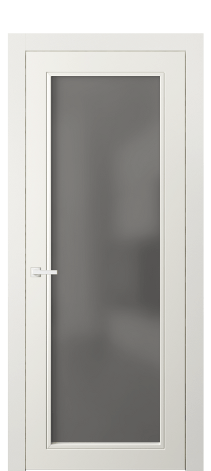 Межкомнатная дверь Neo Classic 8000 Матовый жемчужный Сатинированное серое стекло, триплекс Цена 82170 ₽ | Volhovec