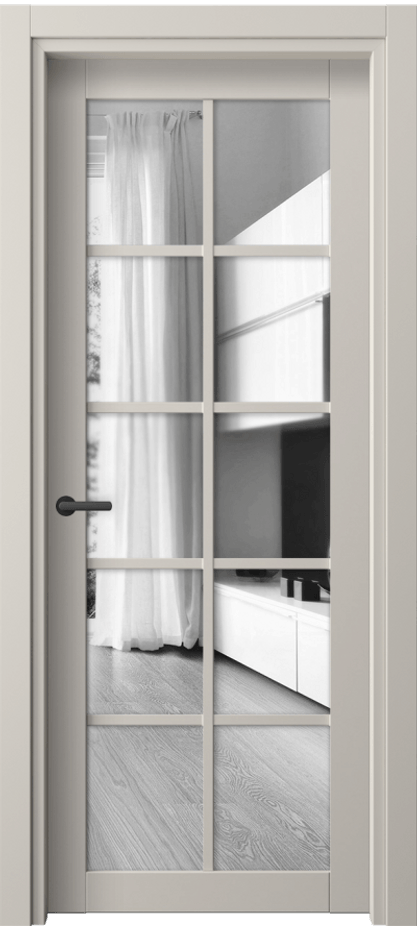 Межкомнатная дверь Neo 2106 ПЭТ светло-серый Двустороннее зеркало, триплекс Цена 33260 ₽ | Volhovec