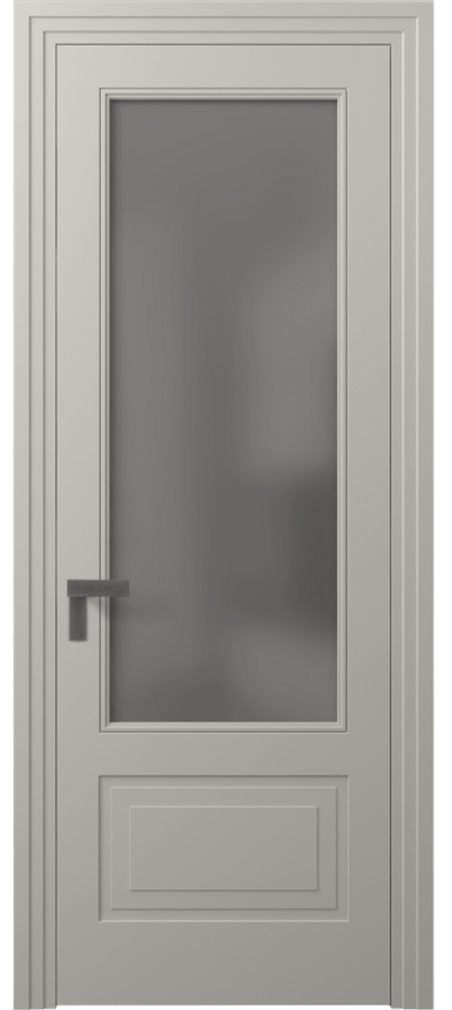 Межкомнатная дверь Rocca 8342 Матовый тёплый серый Сатинированное серое стекло, триплекс Цена 91190 ₽ | Volhovec
