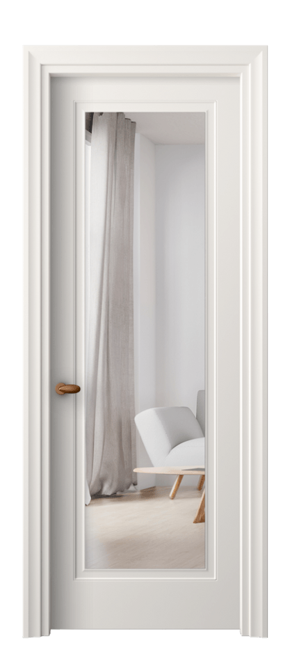 Межкомнатная дверь Эссе 8503 Матовый пудровый белый Зеркало с одной стороны Цена 59370 ₽ | Volhovec