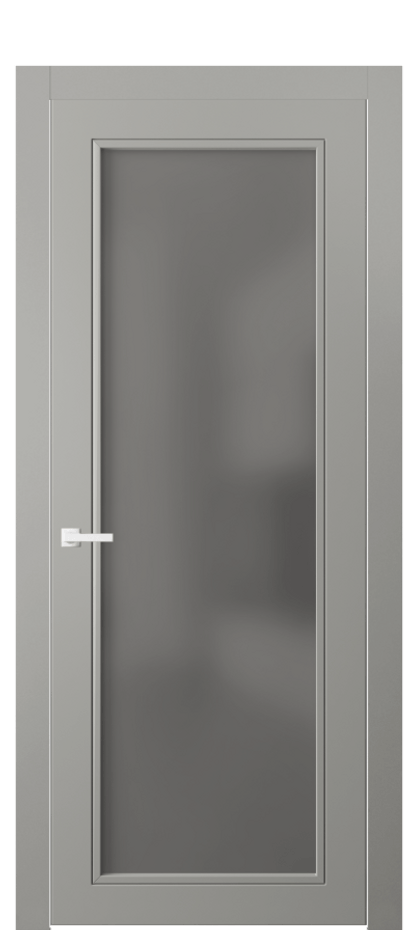 Межкомнатная дверь Neo Classic 8000 Матовый нейтральный серый Сатинированное серое стекло, триплекс, 8 мм Цена 52890 ₽ | Volhovec