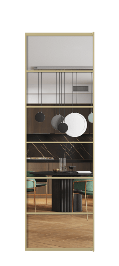 Алюминиевая дверь АЛПЛ040.04  Прозрачное стекло "Кристал Вижн", калёное Цена 160080  | Volhovec