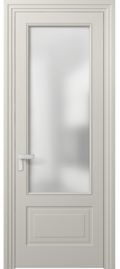 Межкомнатная дверь Rocca 8342 Матовый облачно-серый Сатинированное стекло Цена 78451 ₽ | Volhovec