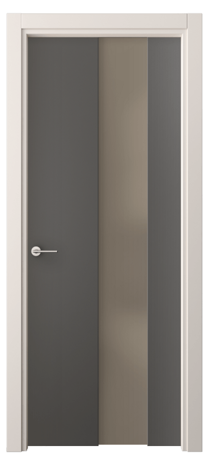 Межкомнатная дверь Freedom 4226 ПЭТ графитовый Сатинированное бронзовое стекло, триплекс, 8 мм Цена 31770 ₽ | Volhovec