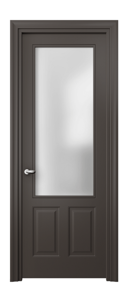 Межкомнатная дверь Esse 8522 Матовый антрацит Сатинированное стекло Цена 61860 ₽ | Volhovec