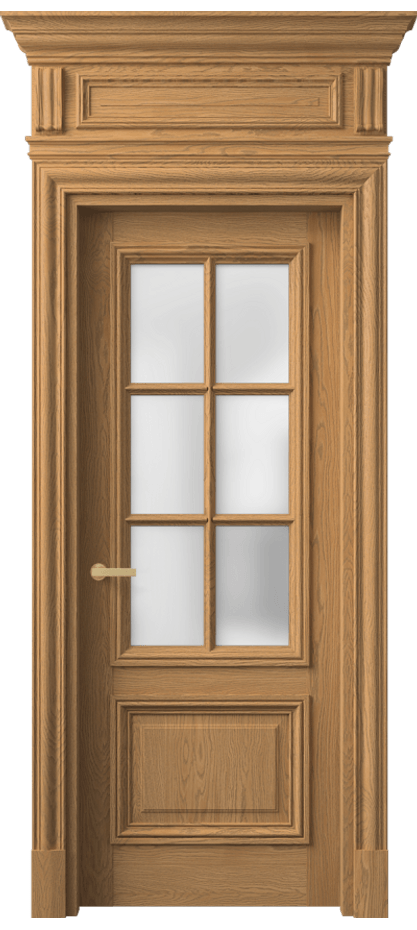 Межкомнатная дверь Антик 7312 Дуб пшеничный матовый Сатинированное стекло Цена 318060 ₽ | Volhovec