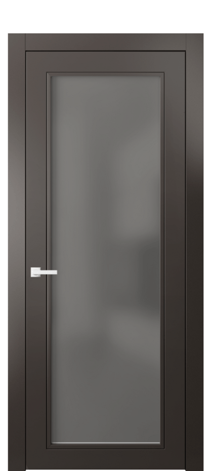 Межкомнатная дверь Neo Classic 8000 Матовый антрацит Сатинированное серое стекло, триплекс Цена 87010 сом | Volhovec