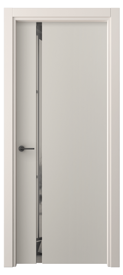 Межкомнатная дверь Freedom 4222 ПЭТ светло-серый Двустороннее серое зеркало, триплекс Цена 44550 ₽ | Volhovec