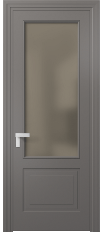 Дверь межкомнатная Rocca 8352 Матовый классический серый Сатинированное бронзовое стекло, триплекс Каскадный компланарный наличник МКЛС Цена 91190 ₽ Наличники уже входят в базовый комплект. Фабрика дверей Волховец 8 (800) 551 43 19 Межкомнатная дверь Rocca 8352 Матовый классический серый Сатинированное бронзовое стекло, триплекс Цена 91190 ₽ | Volhovec