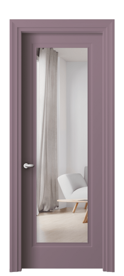 Межкомнатная дверь Esse 8503 Матовый белоснежный Двустороннее зеркало, триплекс, 7 мм Цена 61439 ₽ | Volhovec