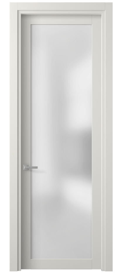 Межкомнатная дверь Planum 2102 ПЭТ белоснежный Сатинированное стекло Цена 26630 ₽ | Volhovec