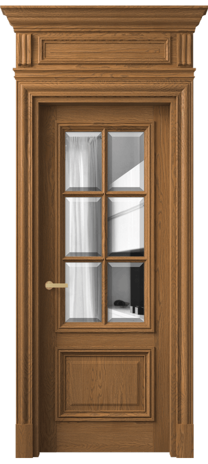 Межкомнатная дверь Антик 7312 Дуб пряный матовый Двустороннее зеркало с фацетом, триплекс Цена 325760 ₽ | Volhovec
