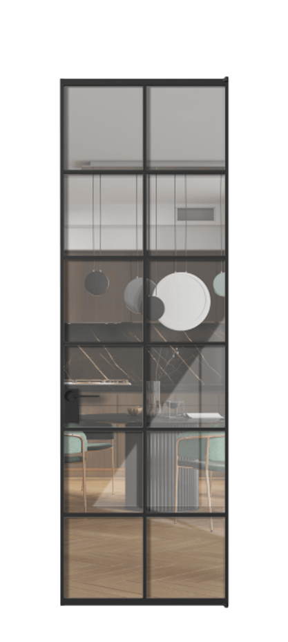 Алюминиевая дверь АЛПЛ040.05 Алюминий Черный Рефлективное прозрачное стекло "Stopsol", калёное. Без короба чер Цена 167720 Стоимость комплекта двери включает:
1. Полотно (600/650/700/750/800/850/900/950*2000-2400 мм).
2. Короб
3. Комплект фурнитуры (2 торцевые петли и магнитный замок с ответной планкой). Фабрика дверей Волховец 8 (800) 551 43 19 Алюминиевая дверь АЛПЛ040.05 Алюминий Черный Рефлективное прозрачное стекло "Stopsol", калёное Цена 167720 | Volhovec