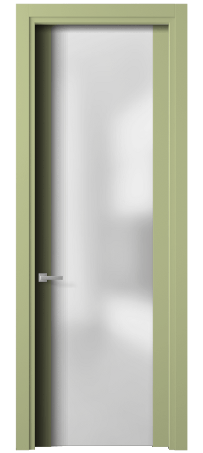 Межкомнатная дверь Planum 4114 Матовый белоснежный Сатинированное стекло Цена 63800 ₽ | Volhovec