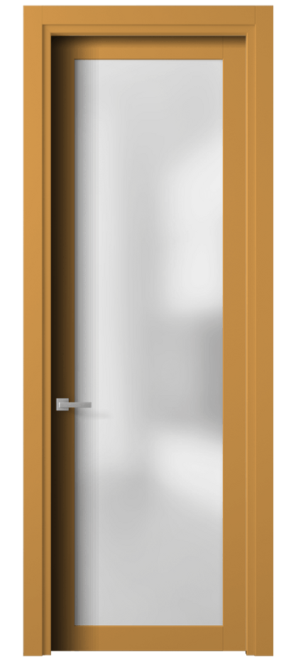 Межкомнатная дверь Планум 2102 Матовый белоснежный Сатинированное стекло Цена 60060 ₽ | Volhovec