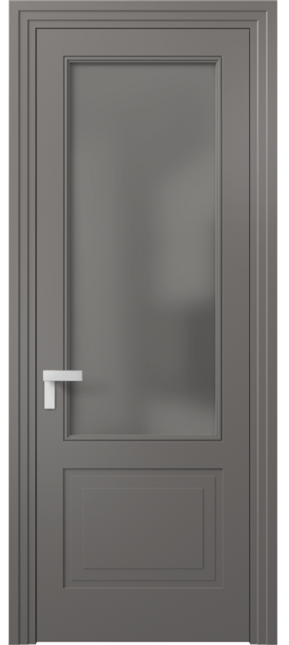 Дверь межкомнатная Rocca 8352 Матовый классический серый Сатинированное серое стекло, триплекс Каскадный компланарный наличник МКЛС Цена 91190 ₽ Наличники уже входят в базовый комплект. Фабрика дверей Волховец 8 (800) 551 43 19 Межкомнатная дверь Rocca 8352 Матовый классический серый Сатинированное серое стекло, триплекс Цена 91190 ₽ | Volhovec