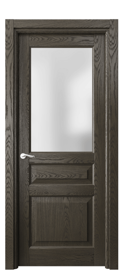 Межкомнатная дверь Lignum 0710 Дуб серый брашированный Сатинированное стекло Цена 164240 сом | Volhovec