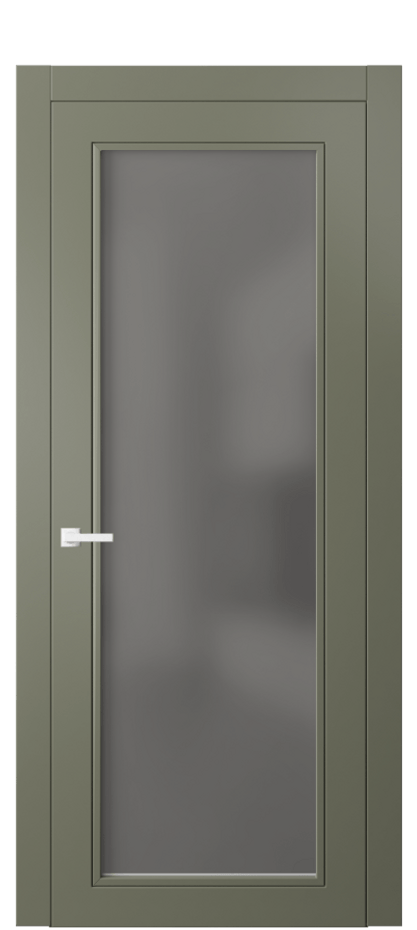 Дверь межкомнатная Neo Classic 8000 Матовый оливковый тёмный Сатинированное серое стекло, триплекс Гладкий компланарный наличник МОТ Цена 82170 ₽ Наличники уже входят в базовый комплект. Фабрика дверей Волховец 8 (800) 551 43 19 Межкомнатная дверь Neo Classic 8000 Матовый оливковый тёмный Сатинированное серое стекло, триплекс Цена 82170 ₽ | Volhovec