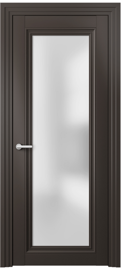 Межкомнатная дверь Центро 2502 Матовый антрацит Сатинированное стекло Цена 68420 ₽ | Volhovec