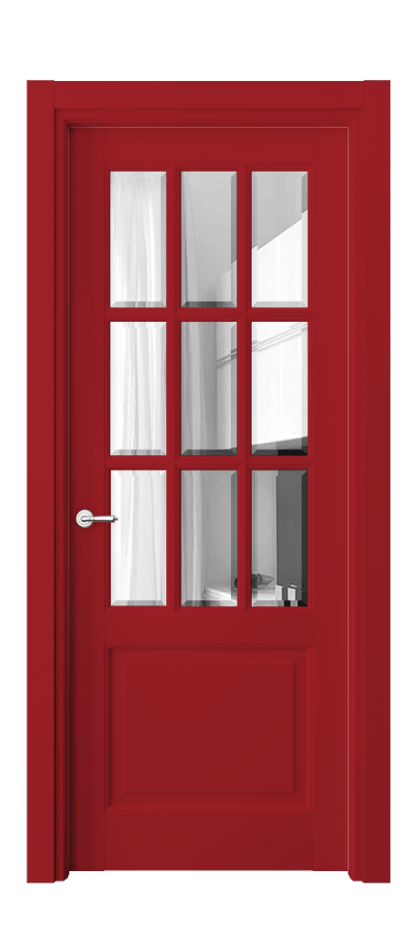 Межкомнатная дверь Toscana Grigliato 6312 Бук белоснежный Прозрачное стекло с фацетом Цена 168850 ₽ | Volhovec