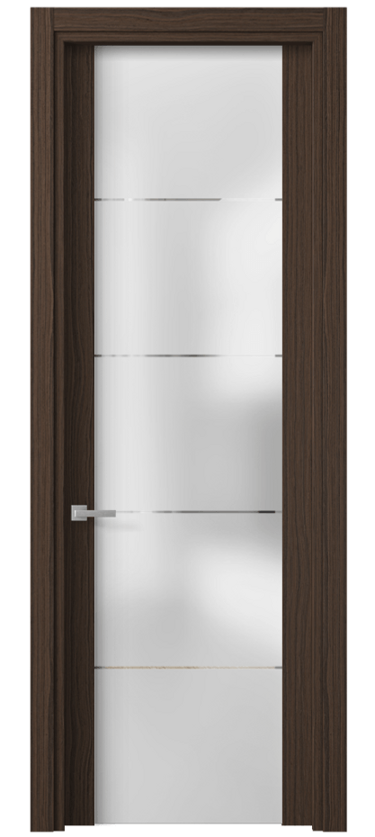 Межкомнатная дверь Планум 4114 Экзотик трюфельный матовый Сатинированное стекло с гравировкой «КВАДРО», триплекс Цена 68860 ₽ | Volhovec