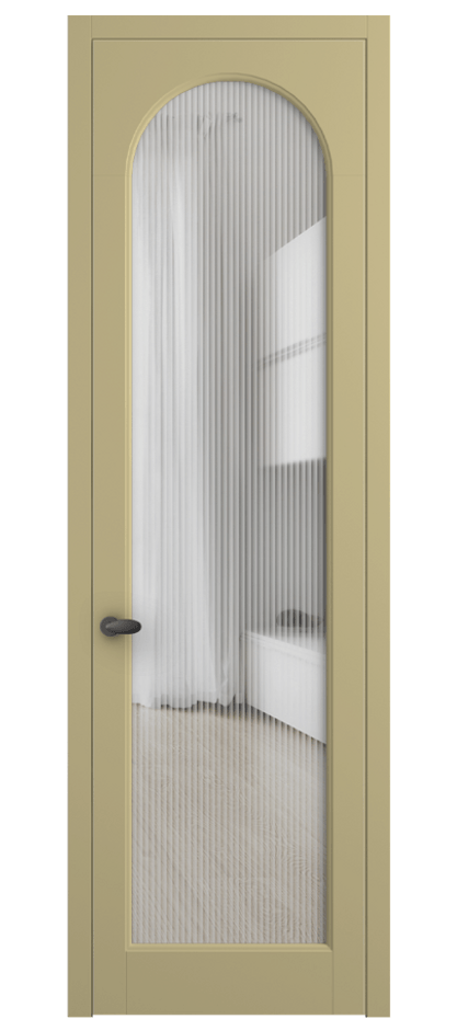 Межкомнатная дверь Palazzo 6804 Матовый белоснежный Рифлёное стекло "Moru", триплекс Цена 139260 ₽ | Volhovec