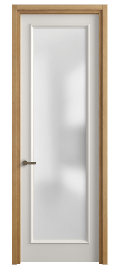 Межкомнатная дверь Charm 6702 Бук пудровый белый Сатинированное стекло Цена 83250 ₽ | Volhovec