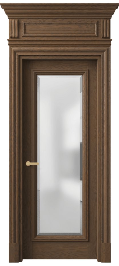 Межкомнатная дверь Antique 7300 Дуб туманный матовый Сатинированное стекло с фацетом, 6 мм Цена 220941 ₽ | Volhovec