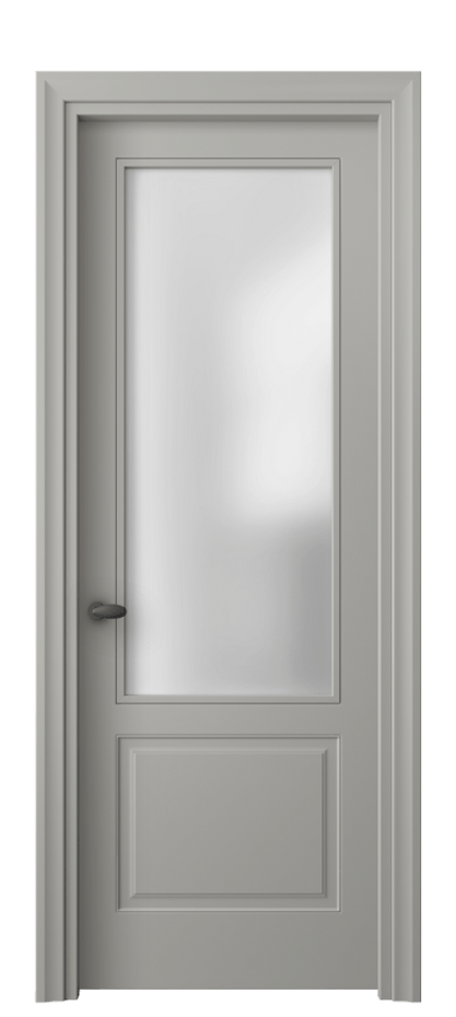 Межкомнатная дверь Esse 8552 Матовый нейтральный серый Сатинированное стекло Цена 61860 ₽ | Volhovec