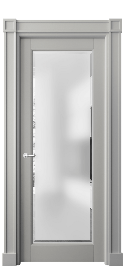 Межкомнатная дверь Toscana Plano 6300 Бук нейтральный серый Сатинированное стекло с фацетом, 6 мм Цена 109540 ₽ | Volhovec