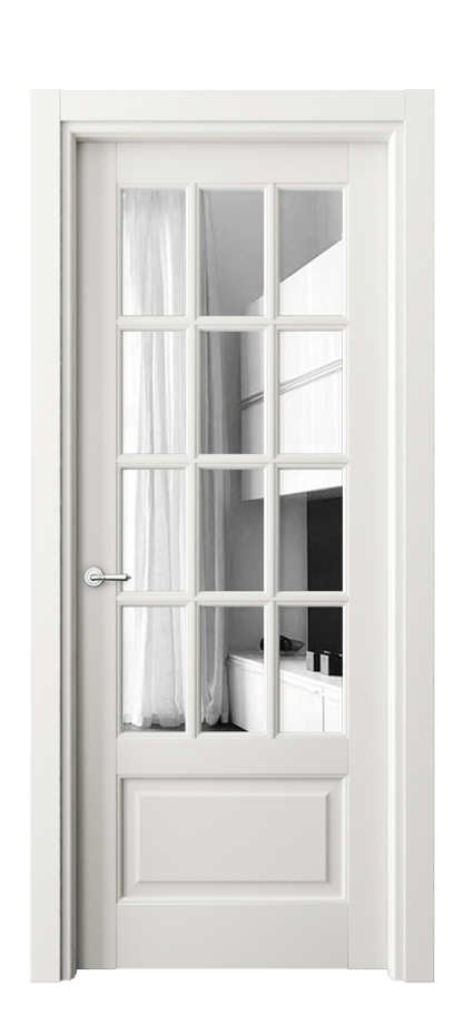 Межкомнатная дверь Тоскана Грильято 6313 Матовый серый Двустороннее зеркало, триплекс Цена 126390 ₽ | Volhovec