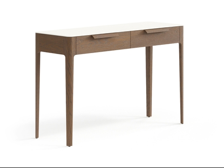 Мебель Консоль Piega 2 ящика. Цвет Дуб туманный матовый. Материал Массив дуба матовый. Коллекция Консоль Piega 2 ящика. Картинка.