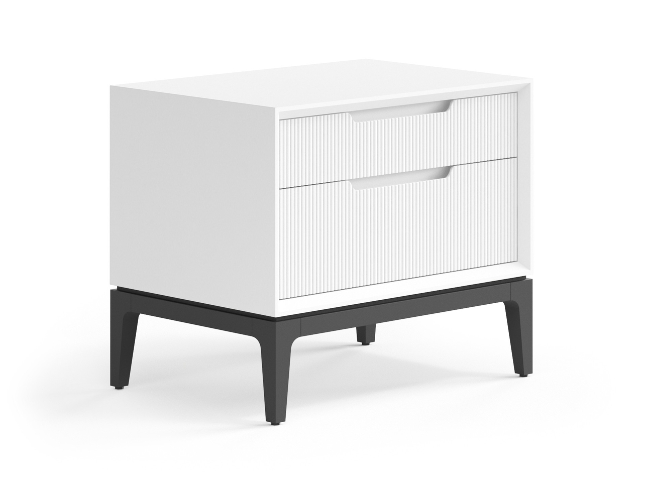Тумба прикроватная Velvet 2 ящика Матовый светло-серый