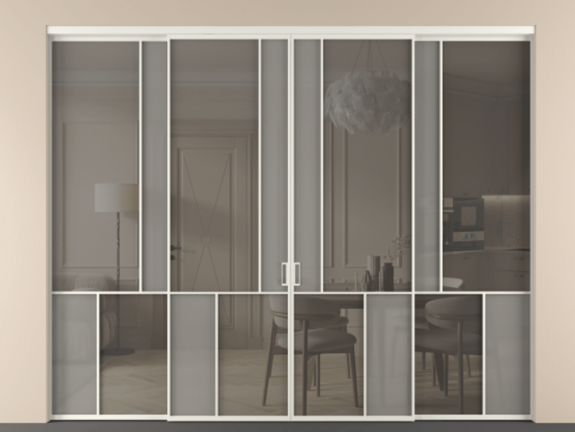 Перегородка Mosaic внутри проема четырёхстворчатая #VENDORCODE# #FURNISH# #GLASS# Цена #PRICE# #CURRENCY# | Volhovec