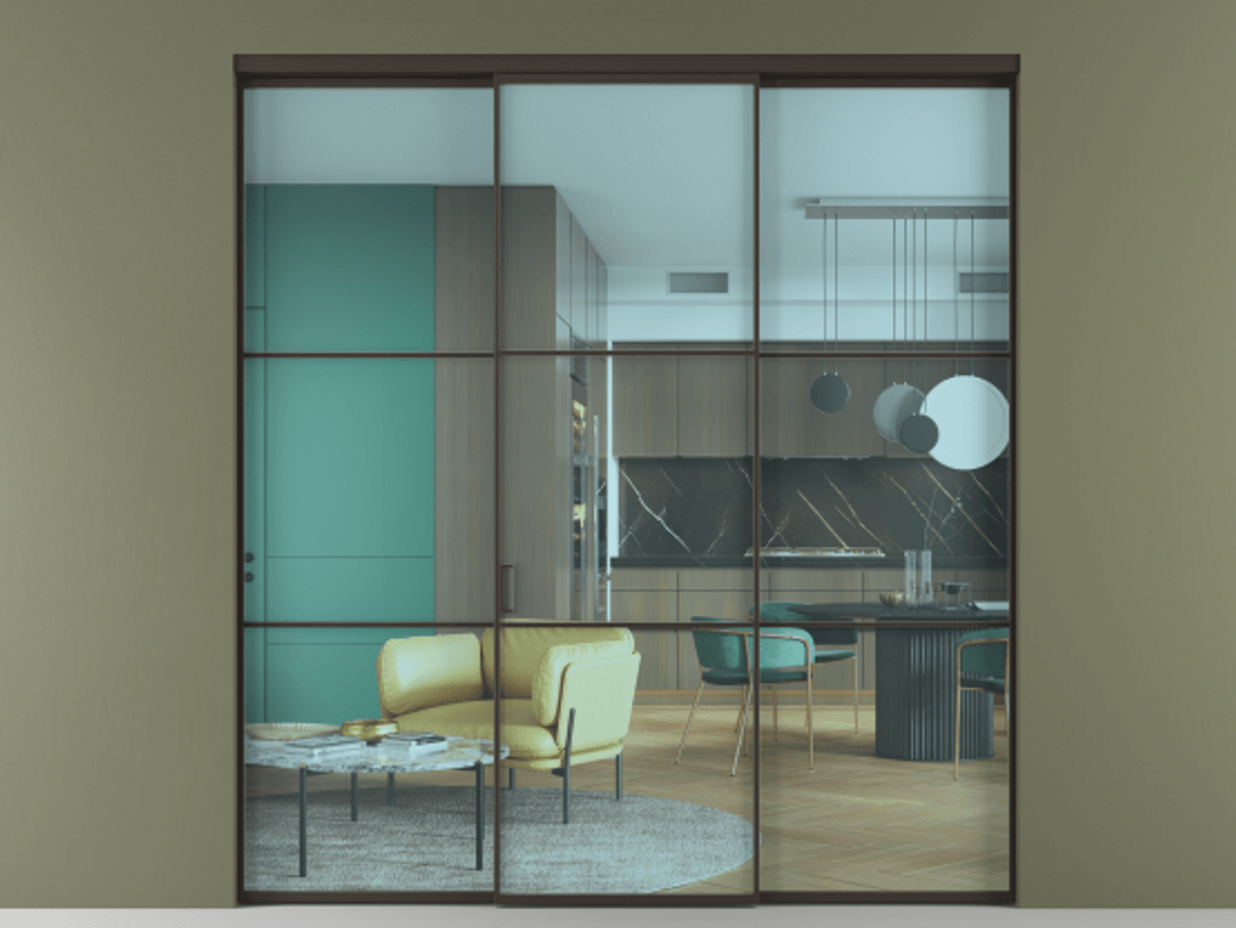 Перегородка Formato внутри проёма 3 створки АЛПР 040.03 Алюминий антрацит Прозрачное голубое стекло, триплекс. Цена 273390 ₽ 1. Полотно 3 шт. (800/2100 мм)
2. Комплект установки раздвижной системы
3. Базовый комплект фурнитуры
4.Ручка RONDO. Фабрика дверей Волховец 8 (800) 551 43 19 Перегородка Formato внутри проёма 3 створки АЛПР 040.03 Алюминий антрацит Прозрачное голубое стекло, триплекс Цена 273390 ₽ | Volhovec