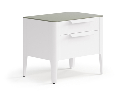 Мебель Тумба прикроватная Piega 2 ящика. Цвет Матовый пудровый белый. Материал Гладкая эмаль. Коллекция Тумба прикроватная Piega 2 ящика. Фото. Мебель Тумба прикроватная Piega 2 ящика. Цвет Матовый пудровый белый. Материал Гладкая эмаль. Коллекция Тумба прикроватная Piega 2 ящика. Картинка.