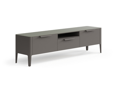 Мебель ТВ тумба Piega. Цвет Матовый антрацит. Материал Гладкая эмаль. Коллекция ТВ тумба Piega. Картинка.