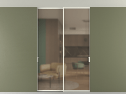 Алюминевая перегородка АЛПР 040.01_АЖМ_Бронза сатин триплекс_new. Цвет Алюминий жемчужный. Материал Алюминий в эмали. Коллекция Перегородка Formato внутри проёма двустворчатая со скрытым креплением в потолок. Фото. Алюминевая перегородка АЛПР 040.01_АЖМ_Бронза сатин триплекс_new. Цвет Алюминий жемчужный. Материал Алюминий в эмали. Коллекция Перегородка Formato внутри проёма двустворчатая со скрытым креплением в потолок. Картинка.