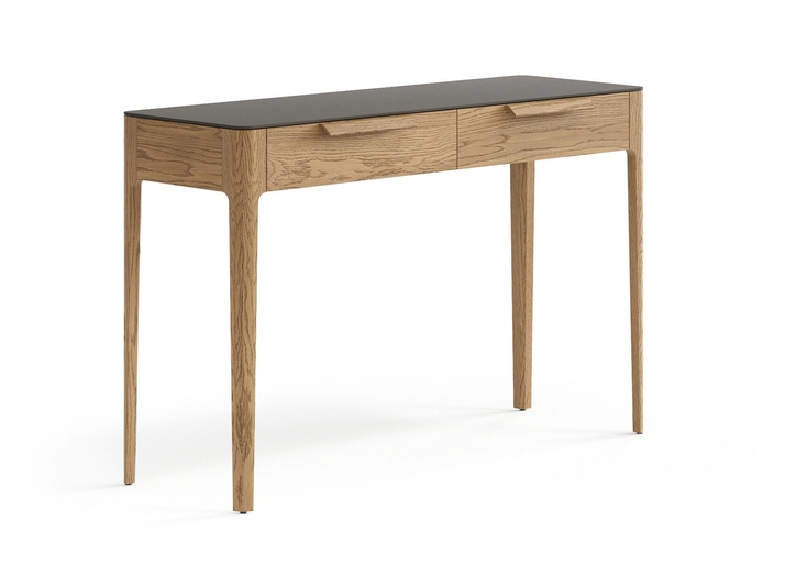 Мебель Консоль Piega 2 ящика. Цвет Дуб мускатный матовый. Материал Массив дуба матовый. Коллекция Консоль Piega 2 ящика. Картинка.