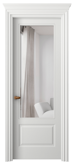 Дверь межкомнатная 8542 МССР ЗЕР. Цвет Матовый светло-серый. Материал Гладкая эмаль. Коллекция Esse. Картинка.