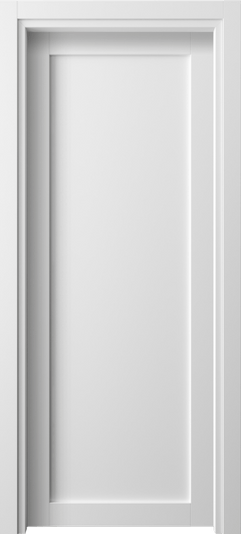 Дверь межкомнатная 2101 БШ. Цвет Белый шёлк. Материал Ciplex ламинатин. Коллекция Neo. Картинка.