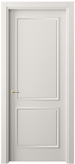 Дверь межкомнатная 8121 МПБЛ. Цвет Матовый пудровый белый. Материал Гладкая эмаль. Коллекция Paris. Картинка.