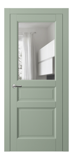 Дверь межкомнатная 1432 ПЭСО ПРОЗ. Цвет ПЭТ светло-оливковый. Материал ПЭТ. Коллекция Galant. Картинка.