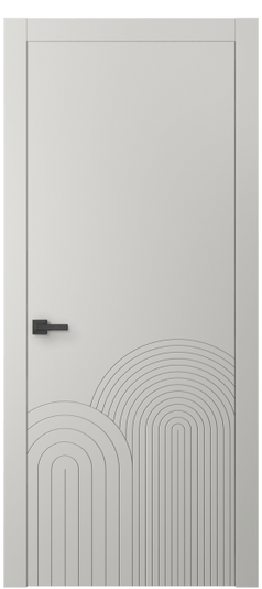 Дверь межкомнатная 8059 МСР. Цвет Матовый серый. Материал Гладкая эмаль. Коллекция Linea. Картинка.