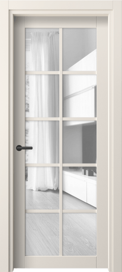 Дверь межкомнатная 2106 ПЭКБ ПРОЗ. Цвет ПЭТ кремово-белый. Материал ПЭТ. Коллекция Neo. Картинка.