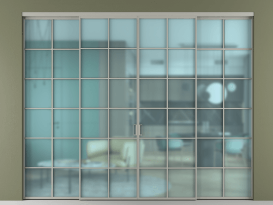 Алюминевая перегородка АЛПР 040.05_АНСР_САТ ГОЛ_new. Цвет Алюминий нейтральный серый. Материал Алюминий в эмали. Коллекция Перегородка Formato внутри проёма 4 створки. Фото. Алюминевая перегородка АЛПР 040.05_АНСР_САТ ГОЛ_new. Цвет Алюминий нейтральный серый. Материал Алюминий в эмали. Коллекция Перегородка Formato внутри проёма 4 створки. Картинка.