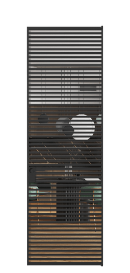 Дверь межкомнатная АЛПЛ040.06 Crystalvision ЧЕР. Цвет Алюминий Черный. Материал Алюминий. Коллекция Formato. Картинка.