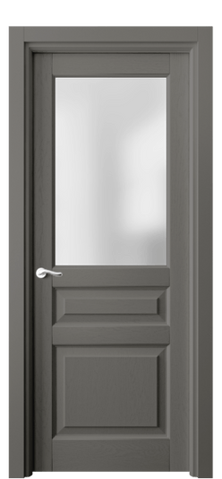Дверь межкомнатная 0710 ДКЛС САТ. Цвет Дуб классический серый. Материал Массив дуба эмаль. Коллекция Lignum. Картинка.