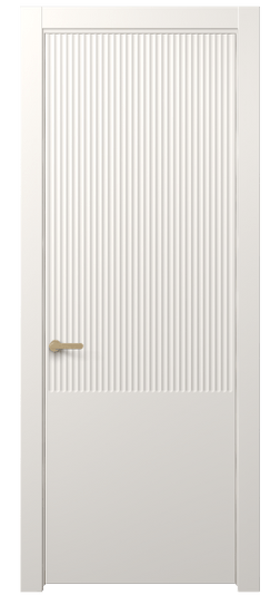 Дверь межкомнатная 8646 МПБЛ. Цвет Матовый пудровый белый. Материал Гладкая эмаль. Коллекция Alba. Картинка.