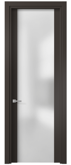 Дверь межкомнатная 4114 МАН САТ. Цвет Матовый антрацит. Материал Гладкая эмаль. Коллекция Planum. Картинка.